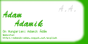 adam adamik business card