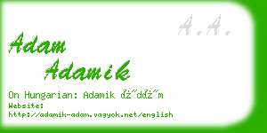 adam adamik business card